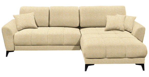 ECKSOFA  in Webstoff Hellgelb  - Hellgelb/Schwarz, MODERN, Kunststoff/Textil (281/189cm) - Carryhome