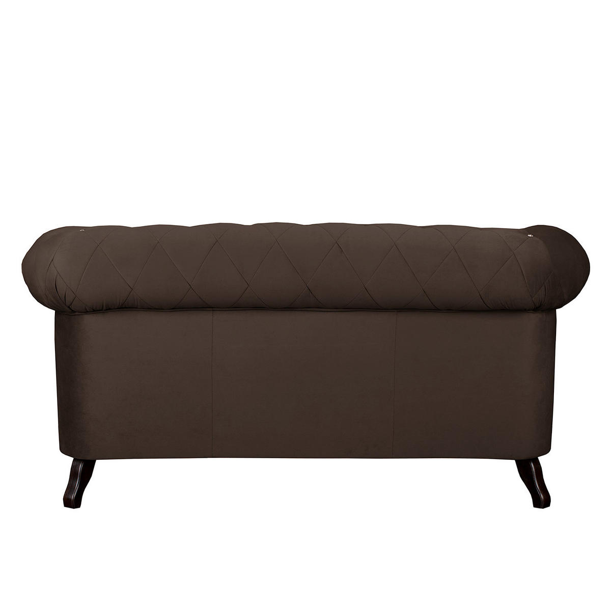 2-SITZER-SOFA GLASGOW in Velours Braun  - Braun, Design, Holz/Textil (160/82/90cm) - P & B