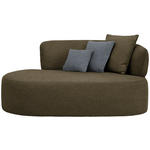 RÉCAMIERE  in Bouclé Grau, Olivgrün  - Schwarz/Olivgrün, MODERN, Kunststoff/Textil (166/86/105cm) - Hom`in