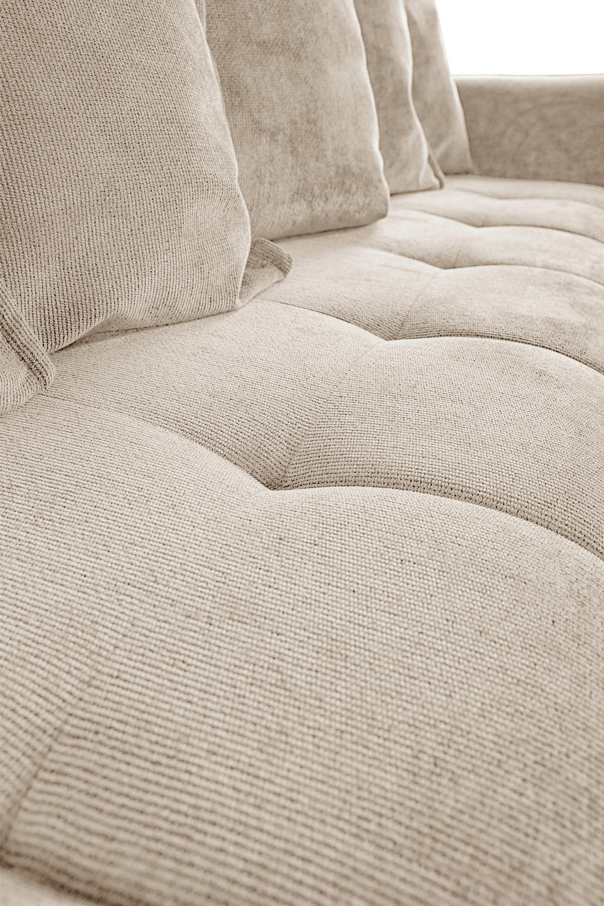 SCHLAFSOFA  mit Bettkasten erhältlich, Bettfunktion erhältlich Struktur Beige  - Beige/Schwarz, Design, Holz/Textil (247/94/90cm) - MID.YOU