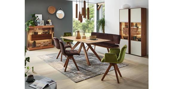 SITZBANK 180/83/60 cm in Braun, Eichefarben - Eichefarben/Braun, Natur, Holz/Textil (180/83/60cm) - Valnatura