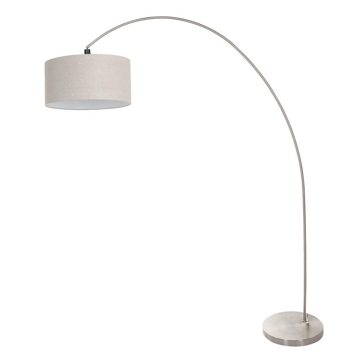 STEHLEUCHTE 40/185/172 cm  - Silberfarben/Grau, Trend, Glas/Metall (40/185/172cm)