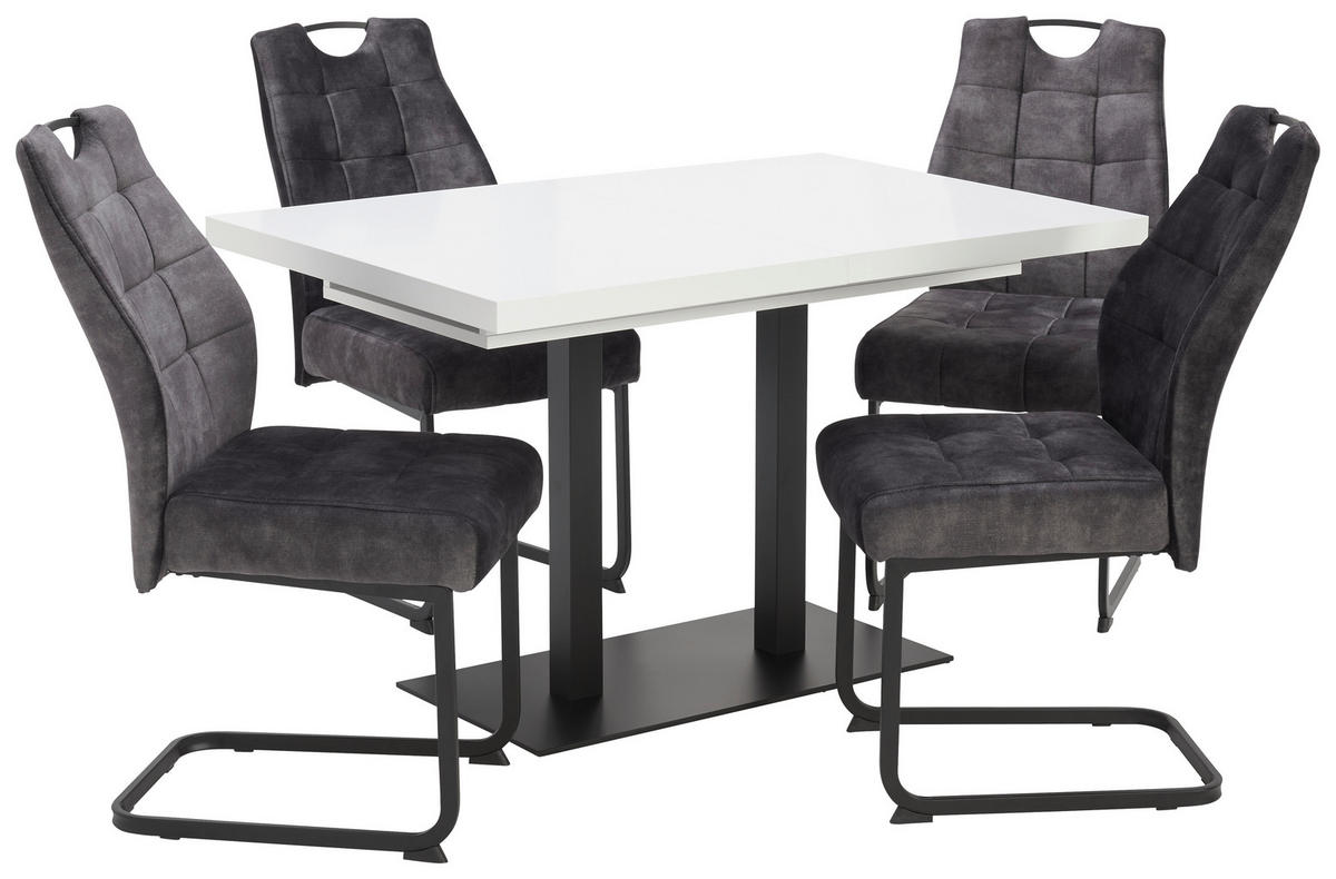 STOL ZA BLAGOVAONICU  crna, bijela  drvni materijal      - bijela/crna, Moderno, drvni materijal/metal (120/80/75cm) - MID.YOU