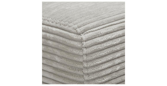 ECKSOFA  in Cord Hellgrau  265/224 cm  - Hellgrau/Schwarz, Design, Kunststoff/Textil (265/224cm) - Hom`in