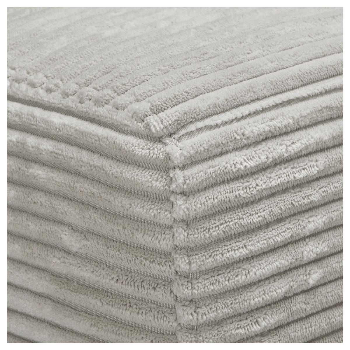 ECKSOFA in Cord Hellgrau  265/224 cm  - Hellgrau/Schwarz, Design, Kunststoff/Textil (265/224cm) - Hom`in