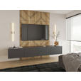 LOWBOARD Newniq in 120/36,7/45 cm - Anthrazit, Design, Holzwerkstoff (120/36,7/45cm) - Hom`in