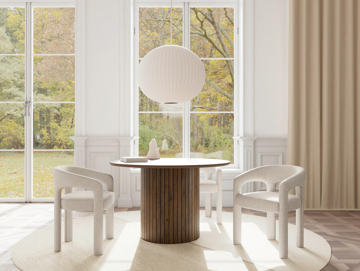 ARMLEHNSTUHL   Flachgewebe  - Beige, MODERN, Textil/Metall (58/76/55cm) - MID.YOU