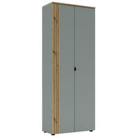 AKTENSCHRANK Eiche Artisan, Schilfgrün  - Schilfgrün/Eiche Artisan, KONVENTIONELL, Holzwerkstoff (75/198/38cm) - Voleo