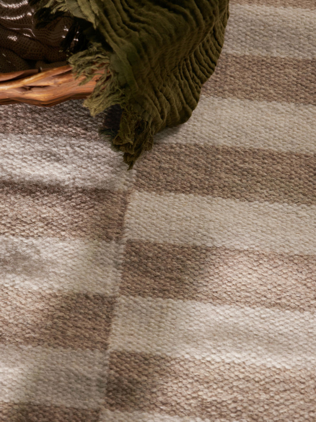 HANDWEBTEPPICH 80/150 cm Vika Weiß, Beige rechteckig  - Beige/Weiß, Basics, Textil (80/150cm) - Hanse Home
