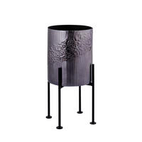 PFLANZTOPF 16/35 cm  - Graphitfarben/Schwarz, Design, Metall (16/35cm) - Ambia Home