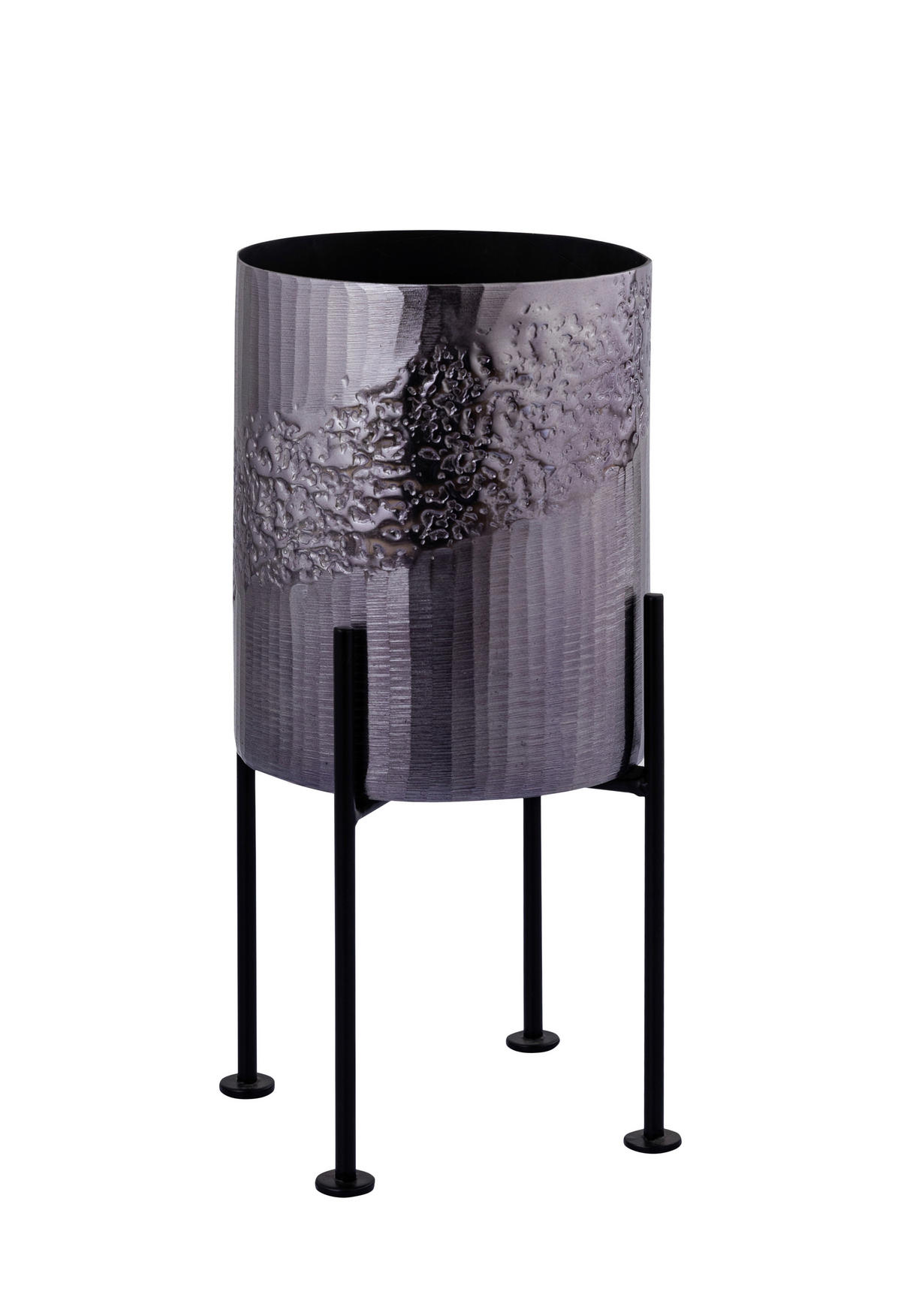 PFLANZTOPF 16/35 cm  - Graphitfarben/Schwarz, Design, Metall (16/35cm) - Ambia Home