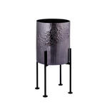 PFLANZTOPF 16/35 cm  - Graphitfarben/Schwarz, Design, Metall (16/35cm) - Ambia Home