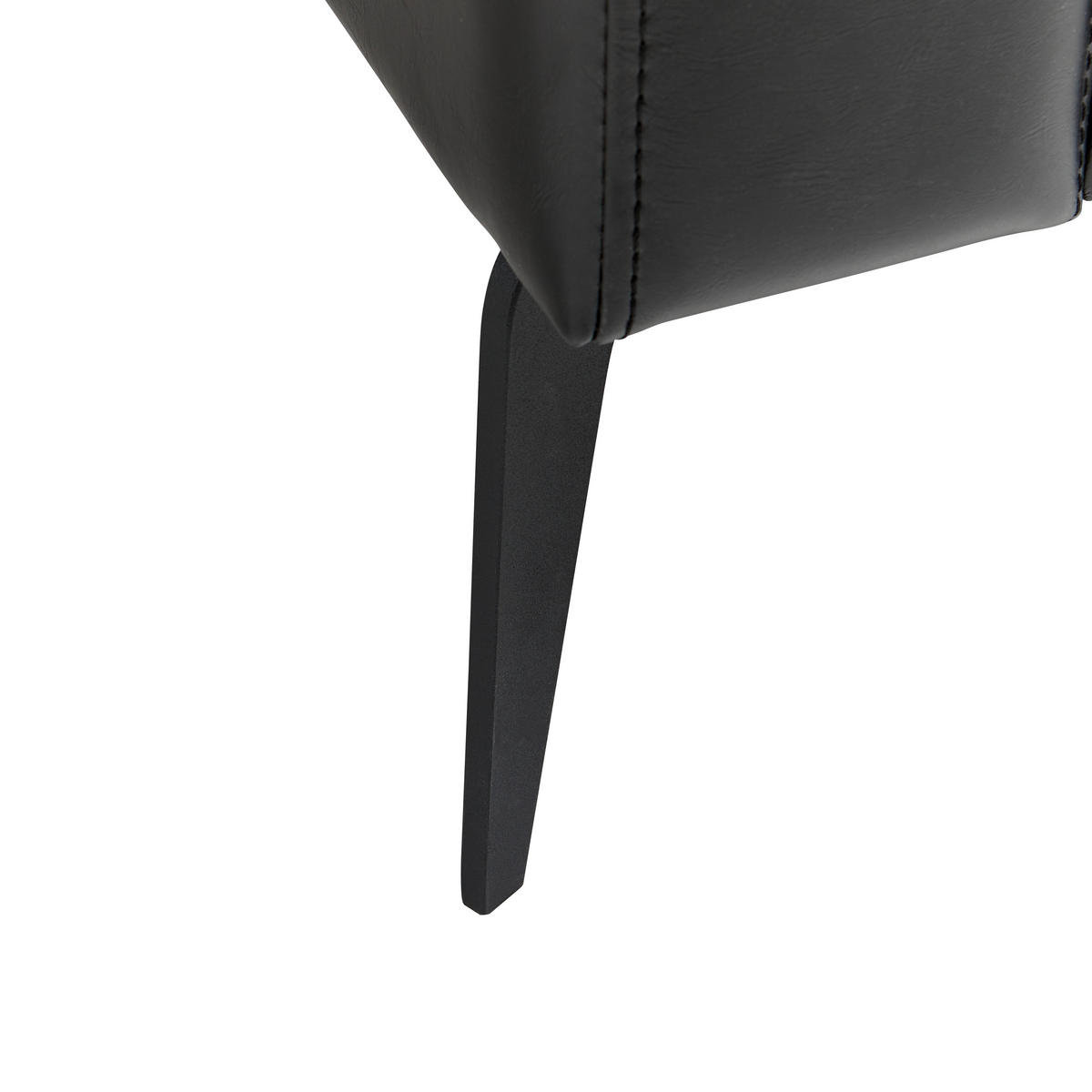 SESSEL in Lederlook Schwarz  - Schwarz, Design, Textil/Metall (81/79/79cm) - Livetastic