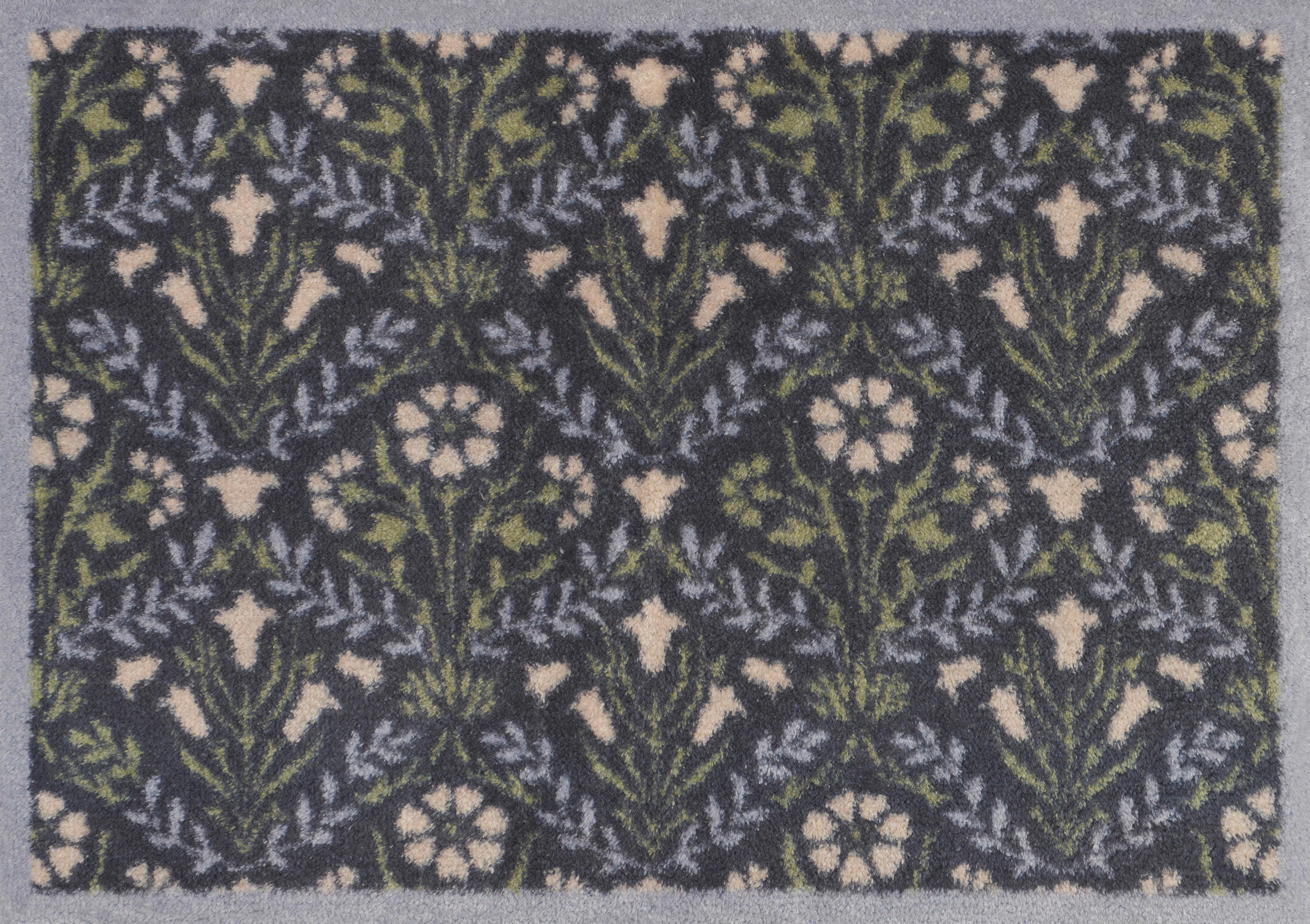 FUSSMATTE 60/85 cm Bellflower Blue  - Blau, ROMANTIK / LANDHAUS, Kunststoff/Textil (60/85cm) - wash+dry