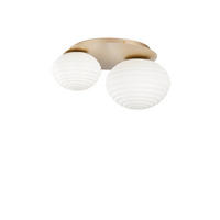 DECKENLEUCHTE Luce Ambiente e Design 39/48/53,5 cm   - Goldfarben/Weiß, KONVENTIONELL, Glas/Metall (39/48/53,5cm)