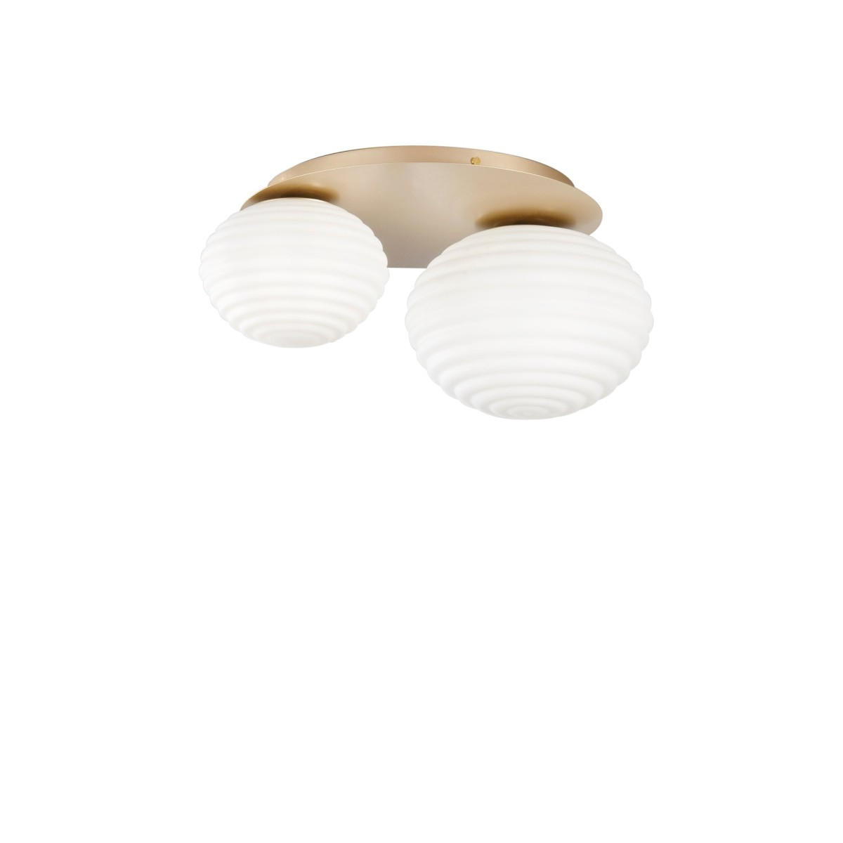 DECKENLEUCHTE Luce Ambiente e Design 39/48/53,5 cm   - Goldfarben/Weiß, KONVENTIONELL, Glas/Metall (39/48/53,5cm)
