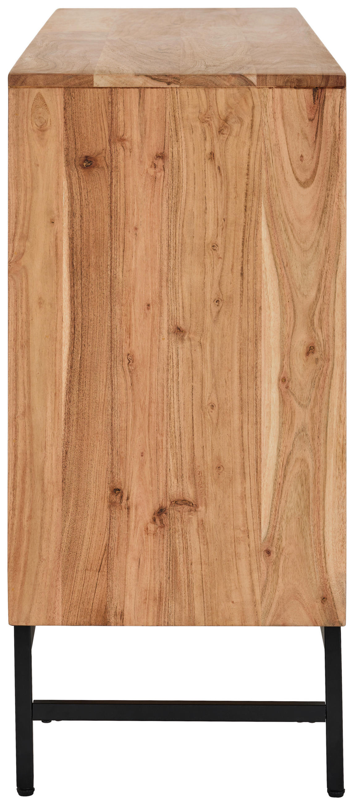 SIDEBOARD  160/85/40 cm  - Schwarz/Akaziefarben, KONVENTIONELL, Holz/Metall (160/85/40cm) - Livetastic