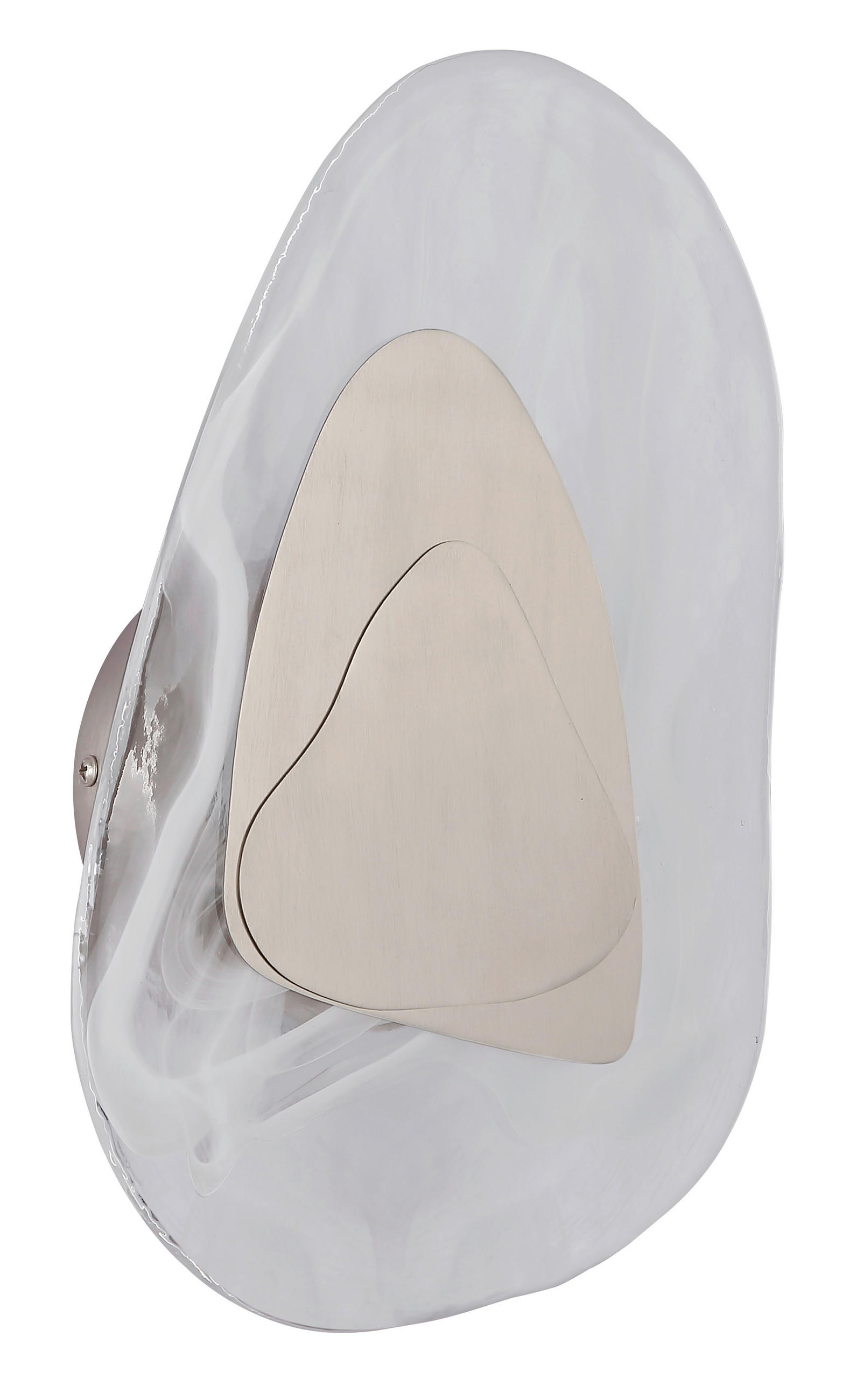 LED-WANDLEUCHTE 20,3/31,5 cm   - Klar/Weiß, Design, Glas/Metall (20,3/31,5cm) - Globo