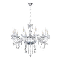 KRONLEUCHTER Cristallo 78/100 cm   - Transparent, KONVENTIONELL, Metall (78/100cm)