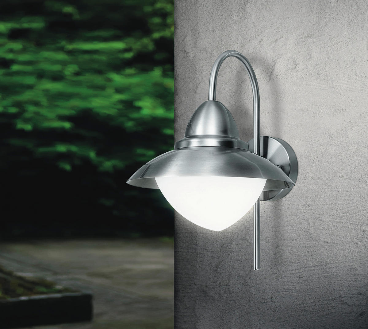 AUSSENLEUCHTE - Edelstahlfarben, Konventionell, Glas/Metall (37,5/32,5/37,5cm) - Eglo