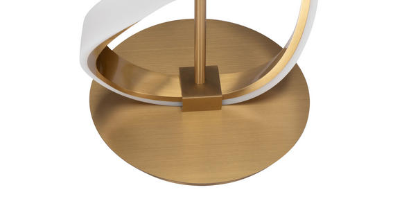 LED-STEHLEUCHTE 25/137 cm    - Goldfarben/Weiß, Design, Kunststoff/Metall (25/137cm) - Dieter Knoll