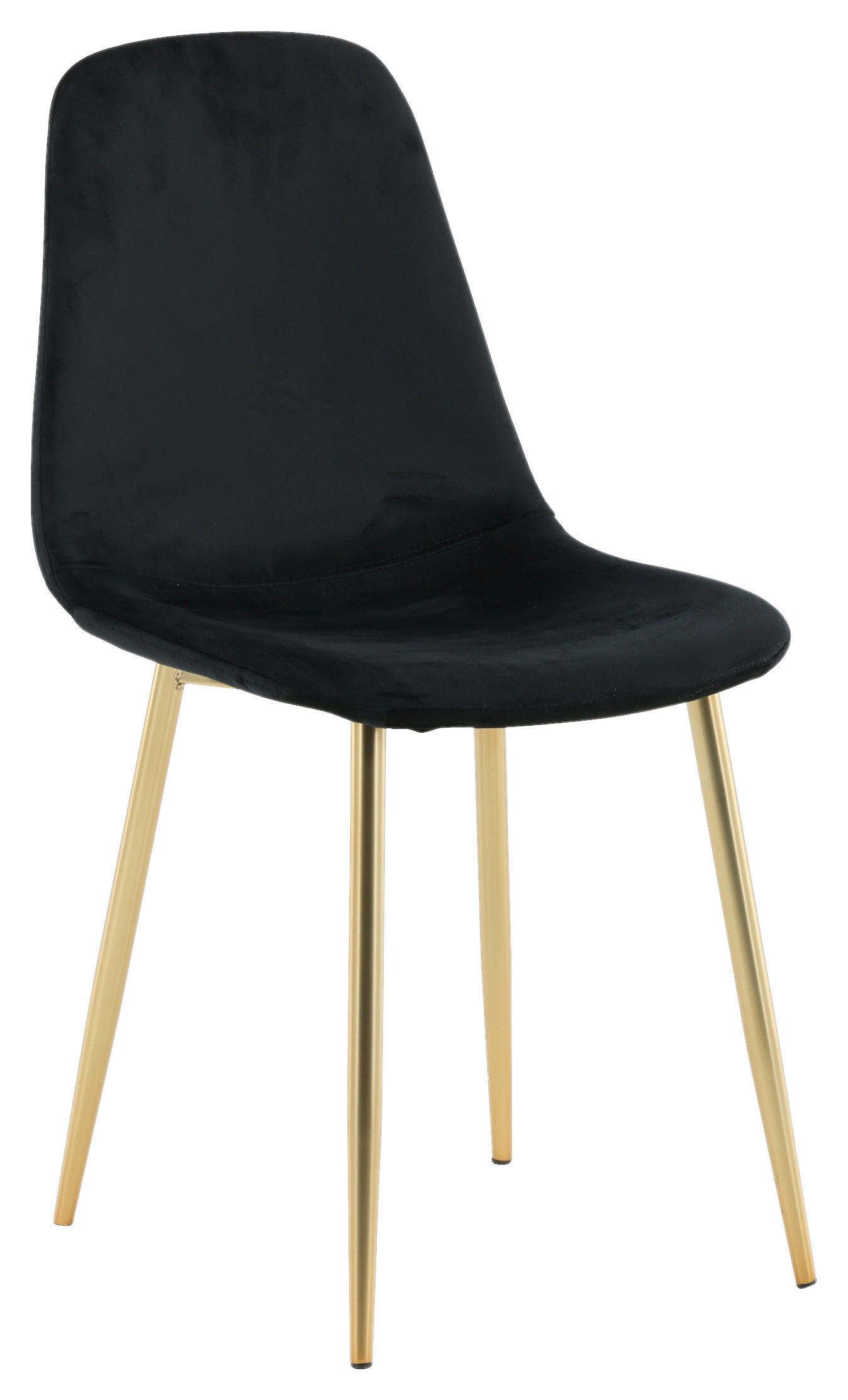 STOLSET 2 styck stål sammet  - mässingsfärgad/svart, Design, metall/textil (44/86/52cm) - Livetastic