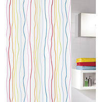 DUSCHVORHANG Jolie 180/200 cm  - Multicolor, Trend, Textil (180/200cm) - Kleine Wolke