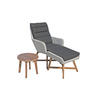 LOUNGESESSEL Grau, Akaziefarben, Dunkelgrau Akazie Hartholz Aluminium  - Dunkelgrau/Akaziefarben, Basics, Holz/Kunststoff (65/95/85cm) - Gardenson