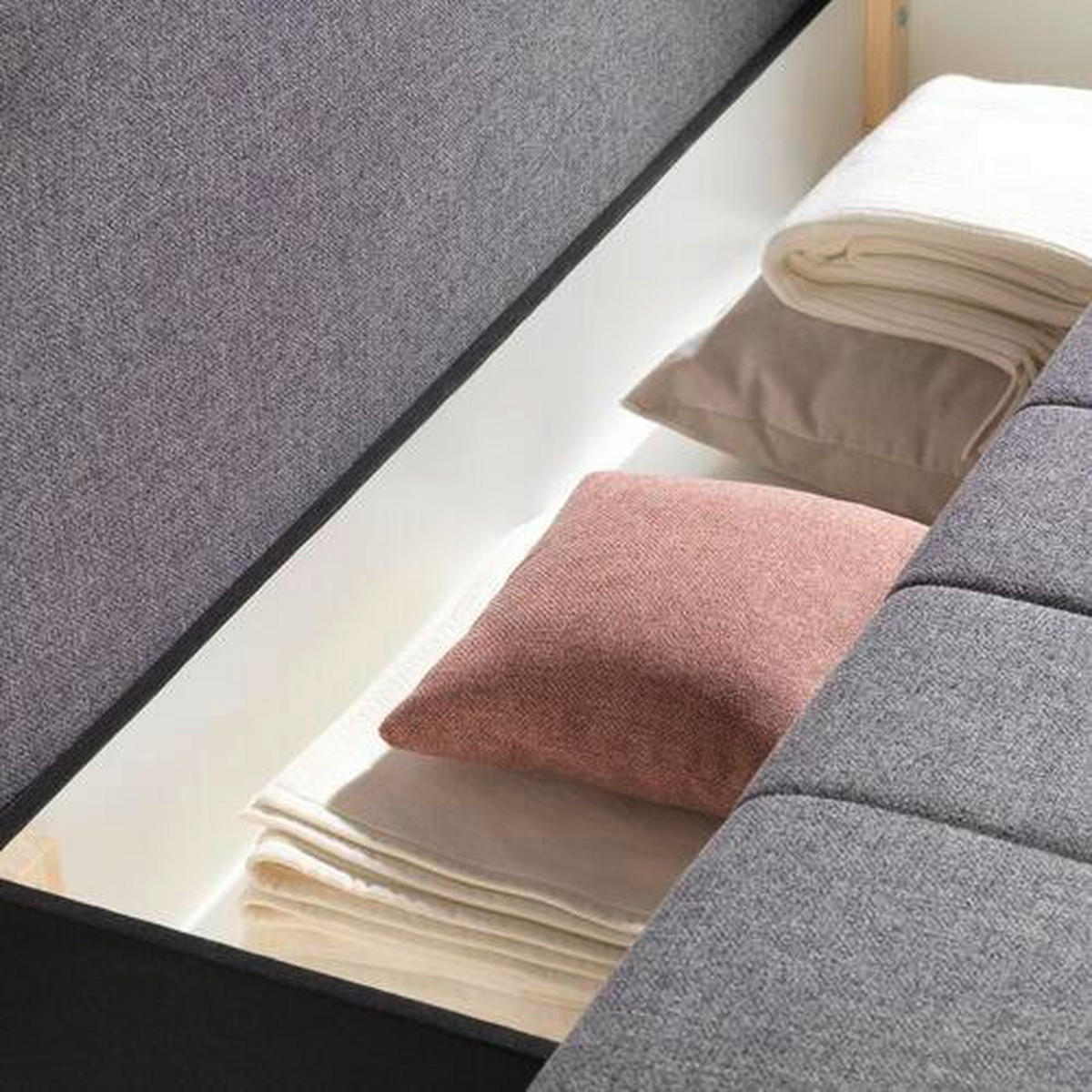 SCHLAFSOFA Webstoff Silberfarben  - Chromfarben/Silberfarben, Design, Kunststoff/Textil (205/88/96cm) - Ti'me