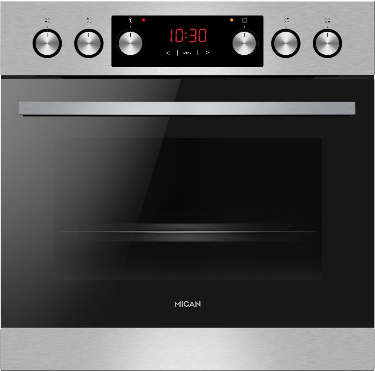 HERDSET 90200  - Edelstahlfarben/Schwarz, Basics, Glas/Metall (51/58cm) - Mican