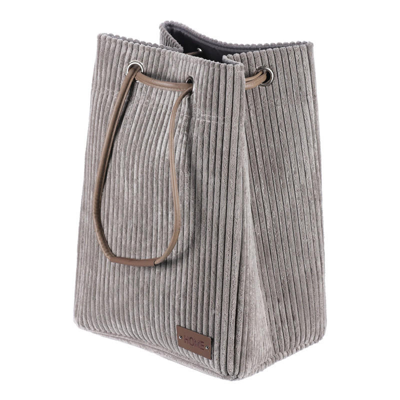 KÔŠ NA BIELIZEŇ, sivá - sivá, Design, textil (35/50/27cm)