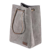 KÔŠ NA BIELIZEŇ, sivá - sivá, Design, textil (35/50/27cm)