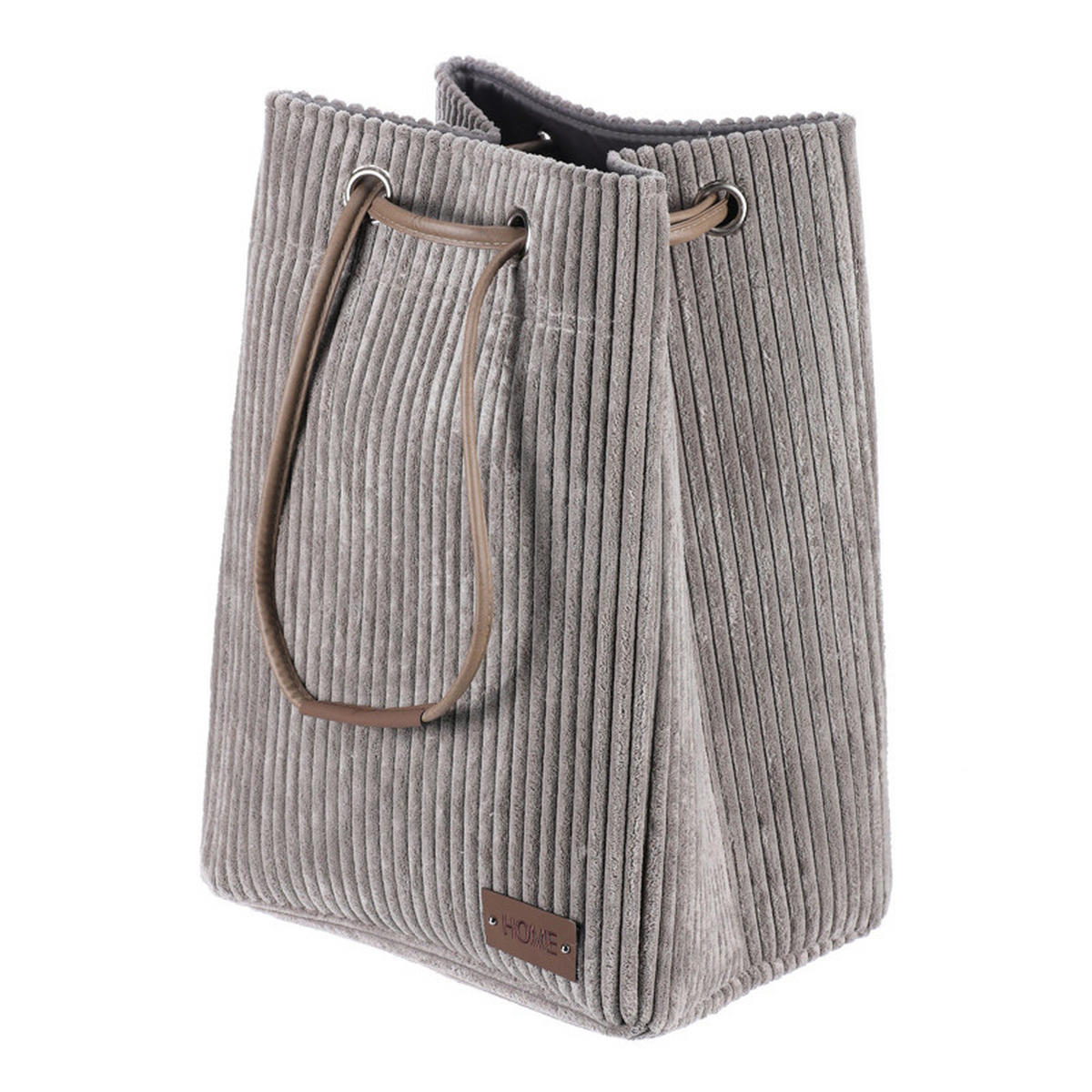 KÔŠ NA BIELIZEŇ, sivá - sivá, Design, textil (35/50/27cm)