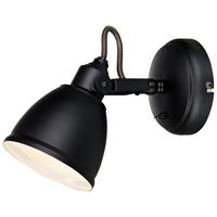 WANDLEUCHTE 19,5/12/17 cm   - Schwarz, Basics, Metall (19,5/12/17cm) - Markslöjd