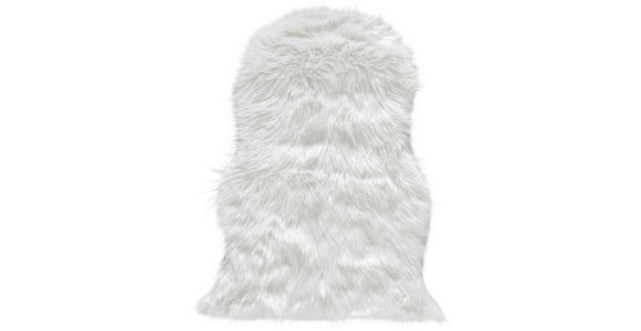 KUNSTFELL 60/90 cm Sarah Weiß  - Weiß, KONVENTIONELL, Textil/Fell (60/90cm) - Boxxx