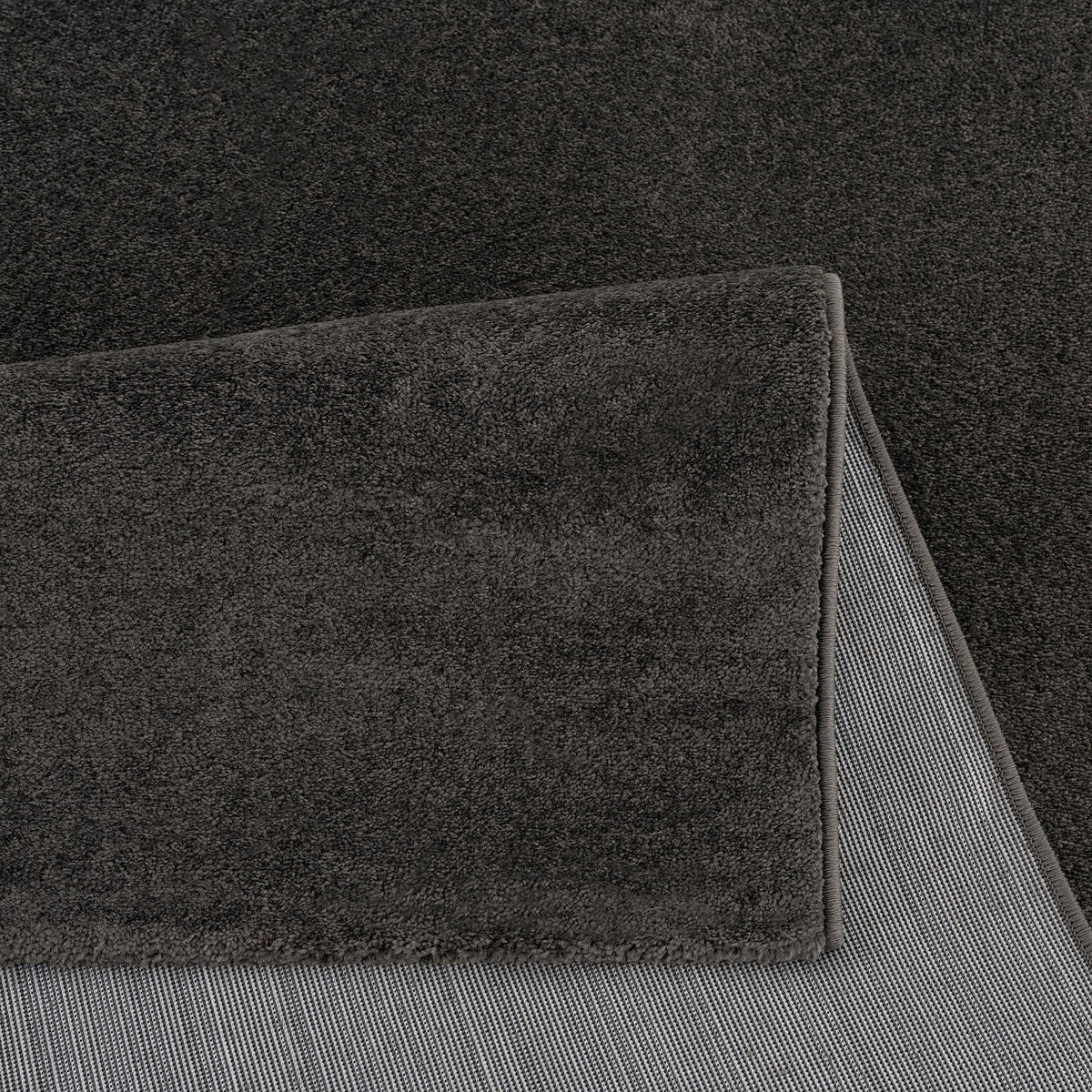 WEBTEPPICH 200 cm Uni Dunkelgrau  - Dunkelgrau, LIFESTYLE, Kunststoff/Textil (200cm) - Novel