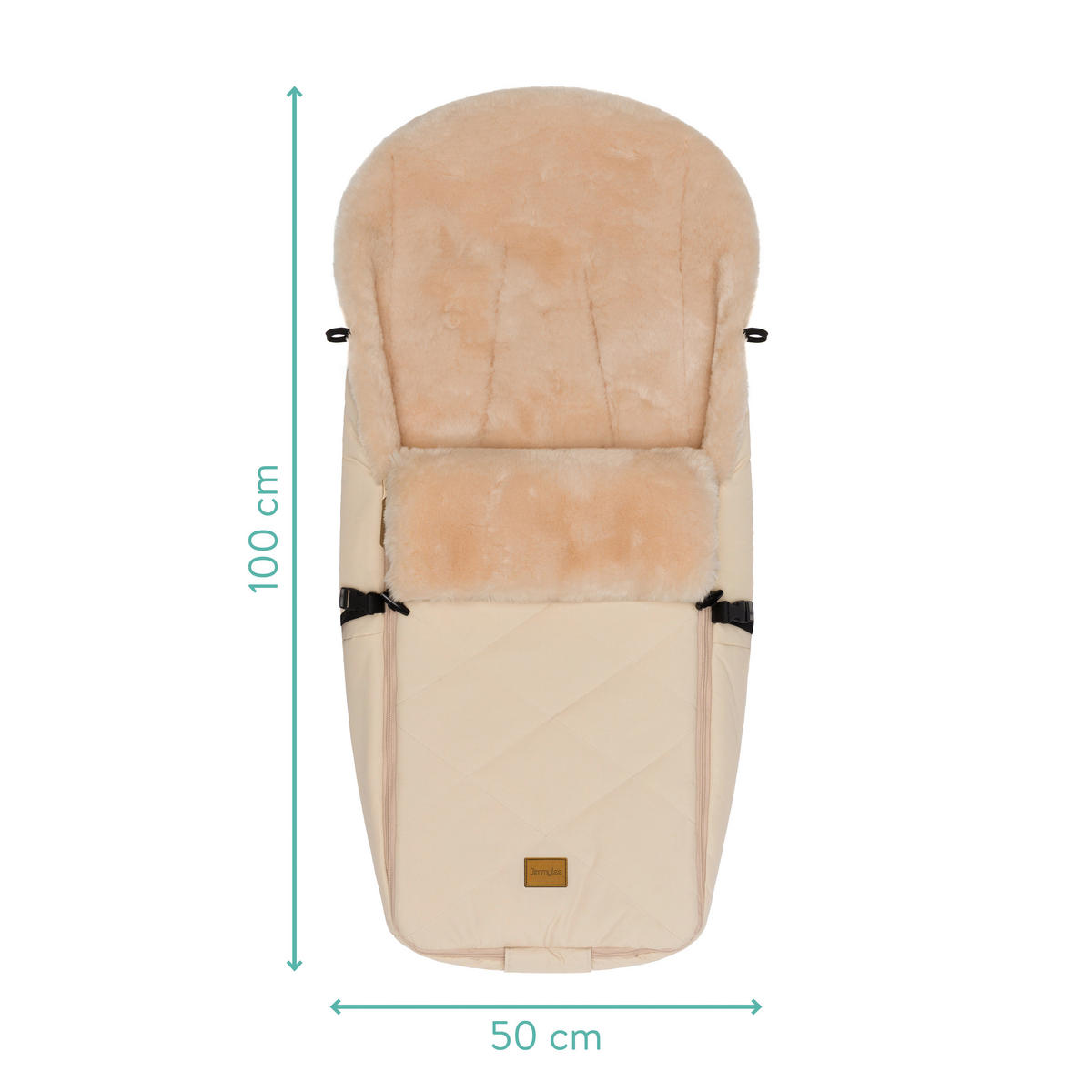 BUGGY-FUSSSACK Vegan  - Naturfarben, Trend, Kunststoff/Textil (50/100cm) - Jimmylee