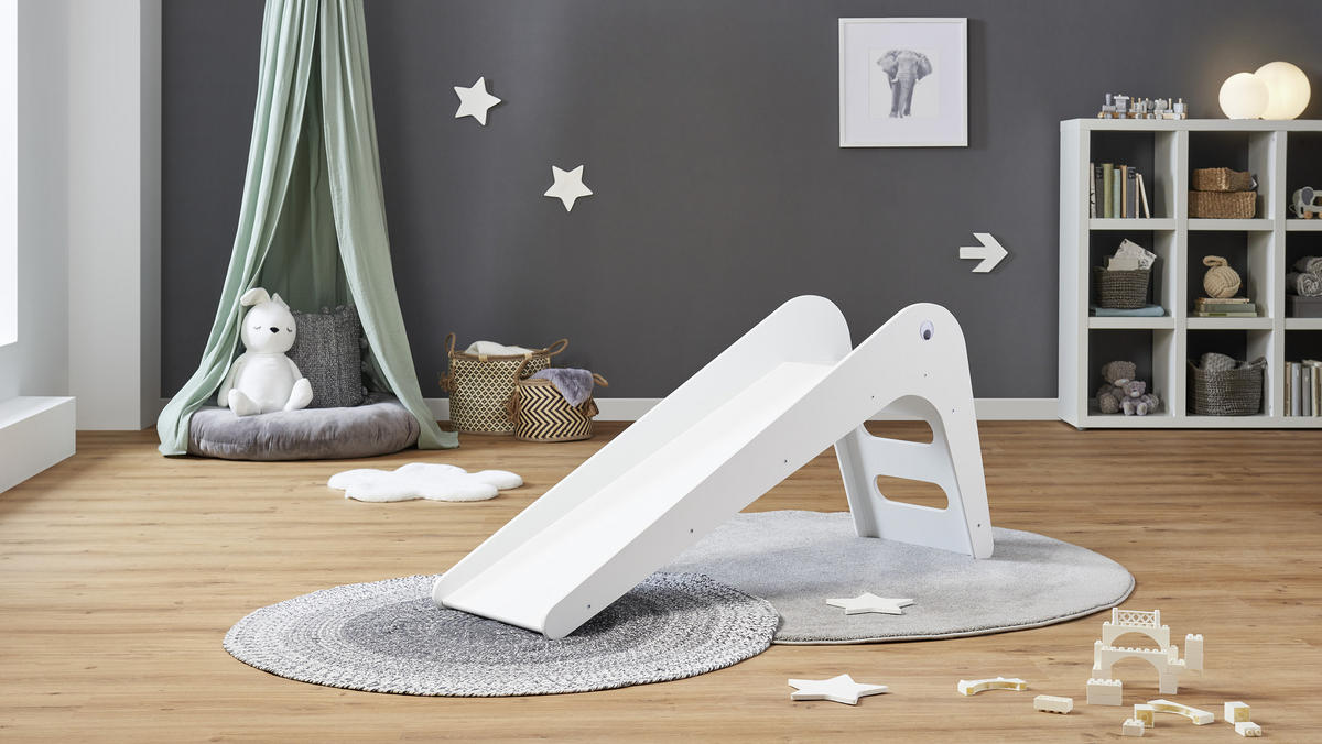 DEČJI TOBOGAN - bela, Osnovno, pločasti materijal (145/68/43cm) - My Baby Lou