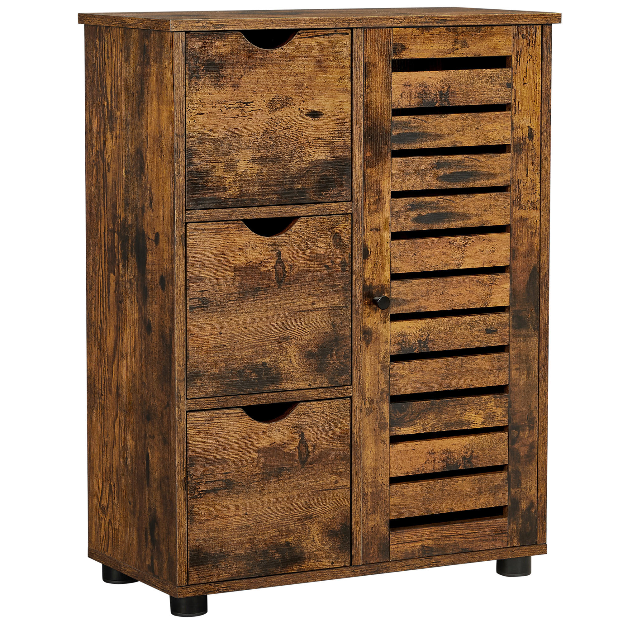 MIDISCHRANK 60/80/30 cm  - Schwarz/Braun, Trend, Holzwerkstoff/Kunststoff (60/80/30cm) - MID.YOU
