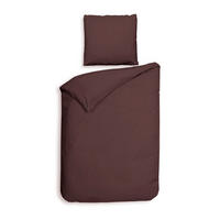 BETTWÄSCHE 2-teilig Punto Makosatin 135/200 cm  - Braun, Basics, Textil (135/200cm)