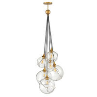 HÄNGLAMPA Elstead Skye 58.9 /169.2 cm  - mässingsfärgad, Design, metall/glas (58.9 /169.2cm) - Elstead Lighting