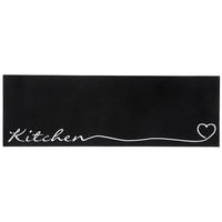 KÜCHENLÄUFER 50/150 cm Cook & Clean Schwarz, Weiß  - Schwarz/Weiß, Design, Kunststoff/Textil (50/150cm) - Hanse Home