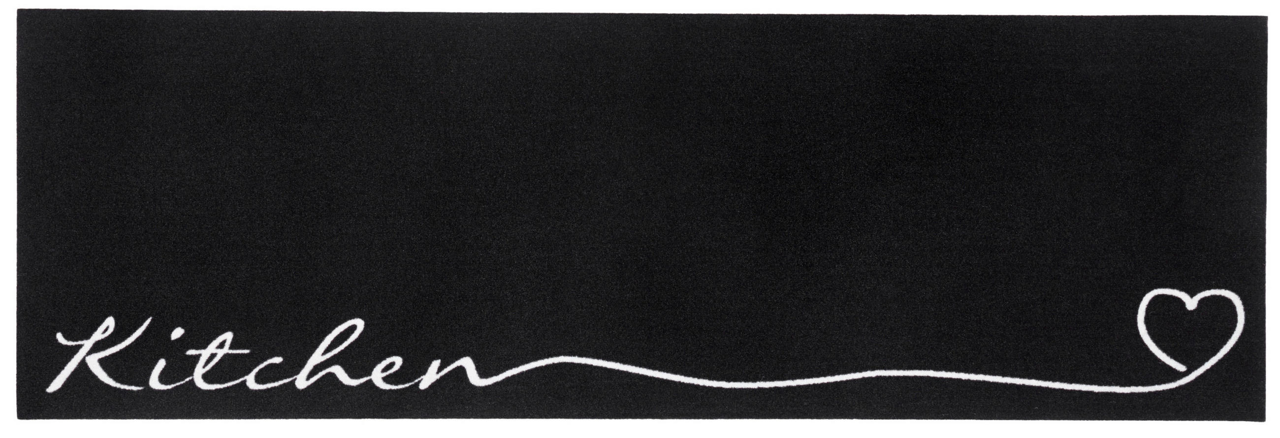 Hanse Home Küchenläufer Cook \u0026 Clean Schwarz, Weiß 50x150 cm