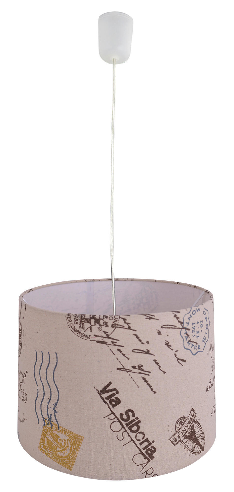 HÄNGELEUCHTE Print 35/136 cm   - Braun, Trend, Kunststoff/Textil (35/136cm) - Näve