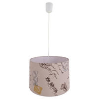 HÄNGELEUCHTE Print 35/136 cm   - Braun, Trend, Kunststoff/Textil (35/136cm) - Näve