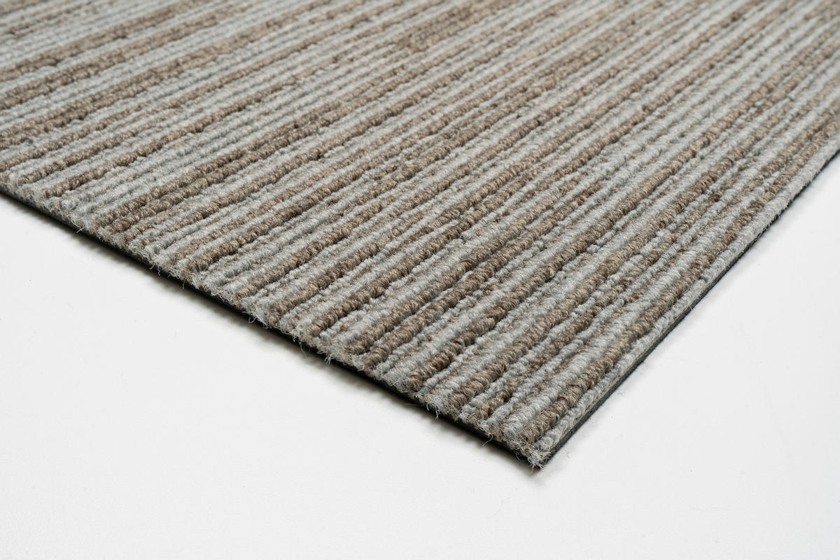 TEPPICHFLIESE 50/50 cm  in Grau, Hellbraun  - Hellbraun/Grau, Basics, Textil (50/50cm)