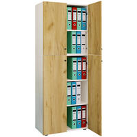 AKTENSCHRANK 70/183/39 cm  - Honigeiche/Weiss, Design, Holzwerkstoff (70/183/39cm) - MID.YOU