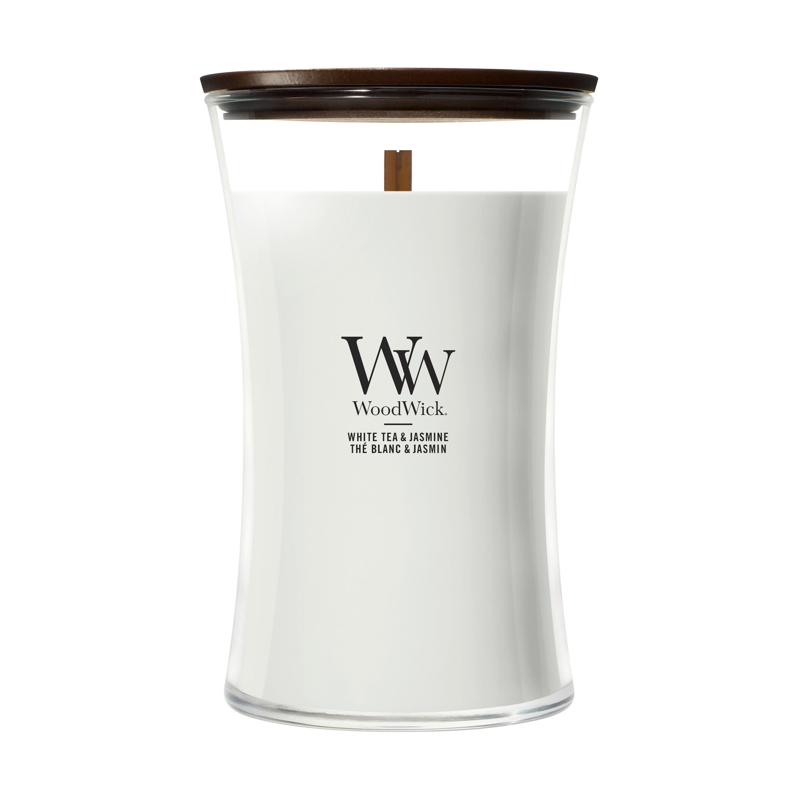 VONNÁ SVIEČKA  - biela, Basics, sklo (10.5/10.5/17.5cm) - WoodWick