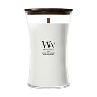 VONNÁ SVIEČKA  - biela, Basics, sklo (10.5/10.5/17.5cm) - WoodWick