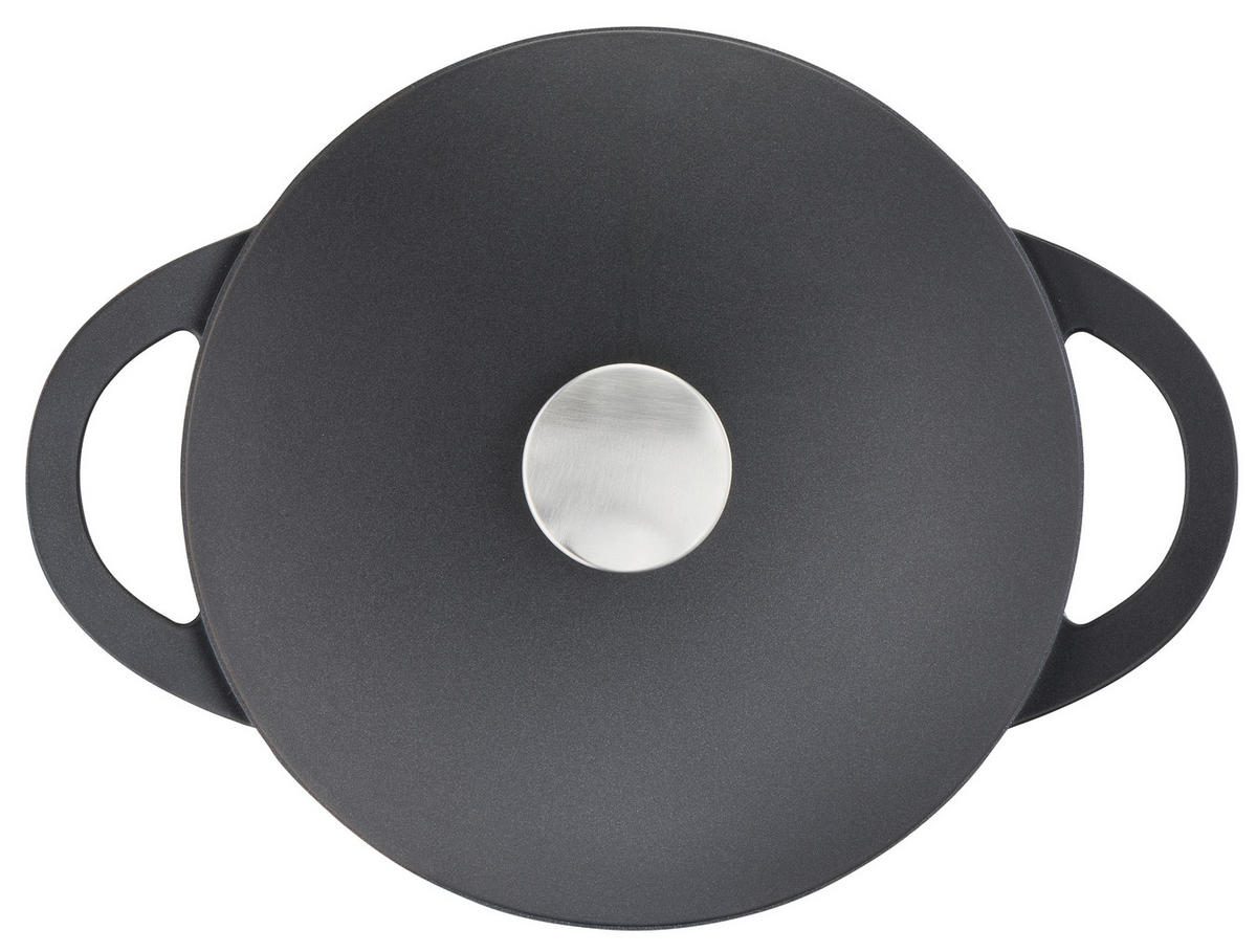 KOCHTOPF TRATTORIA 6,7 L  - Edelstahlfarben/Schwarz, Basics, Metall (34,5/30/14,5cm) - Tefal